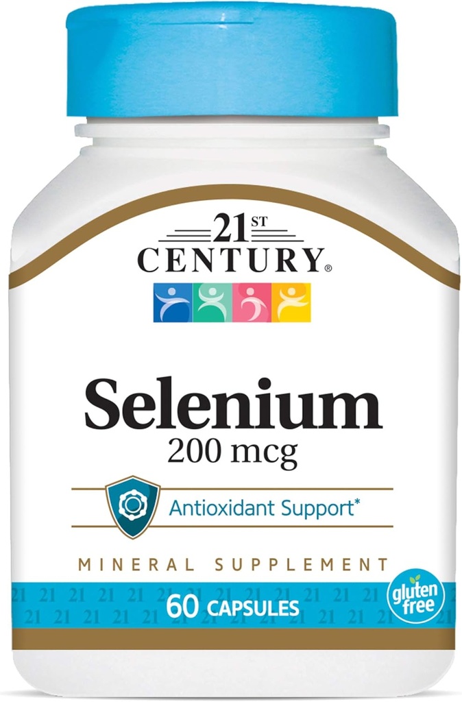 Selénium du 21e siècle 200 Mgg Capsules, 60 Compte (paquet de 2)