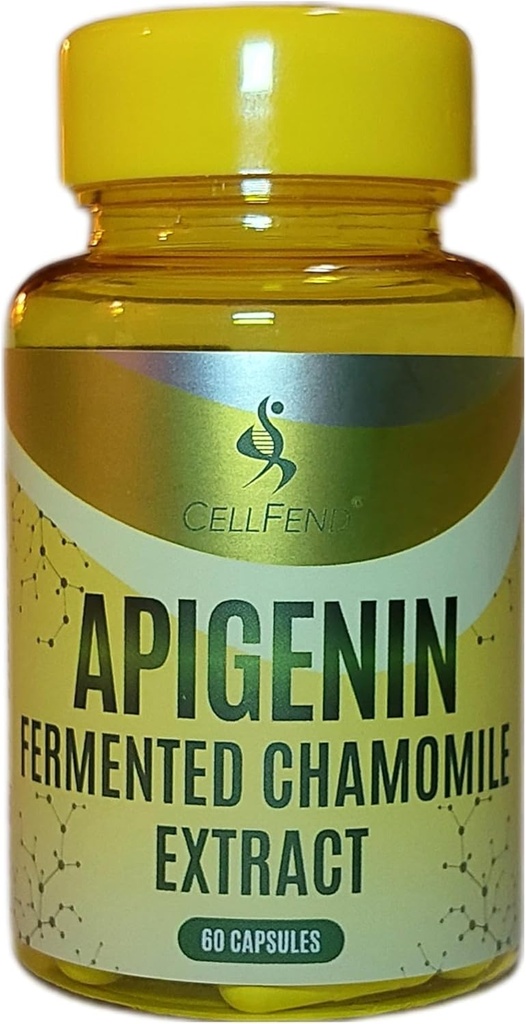 Apigenin , extrait de camomille fermenté , normalisé à 100mg d'apigenine par gélule 60 Capsules de végétalien (500mg)