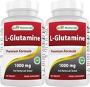 Best Naturals L-Glutamine 1000 mg 180 Comprimés (180 Nombre (paquet de 2))