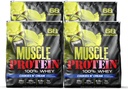 LABES COLOSSALES Muscle Whey Protéines Aromatisées Poudre de protéines, 25 000 mg Acides aminés/Serveur, Filtré à froid (Packaging May Vary) (20 livres (paquet de 4), Cookies & Crème)