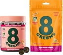 8Greens Daily Greens Gummies et Lollipops, Energy & Immune Support, sans gluten, végétalien, non-OGM, pas de couleurs artificielles et arômes
