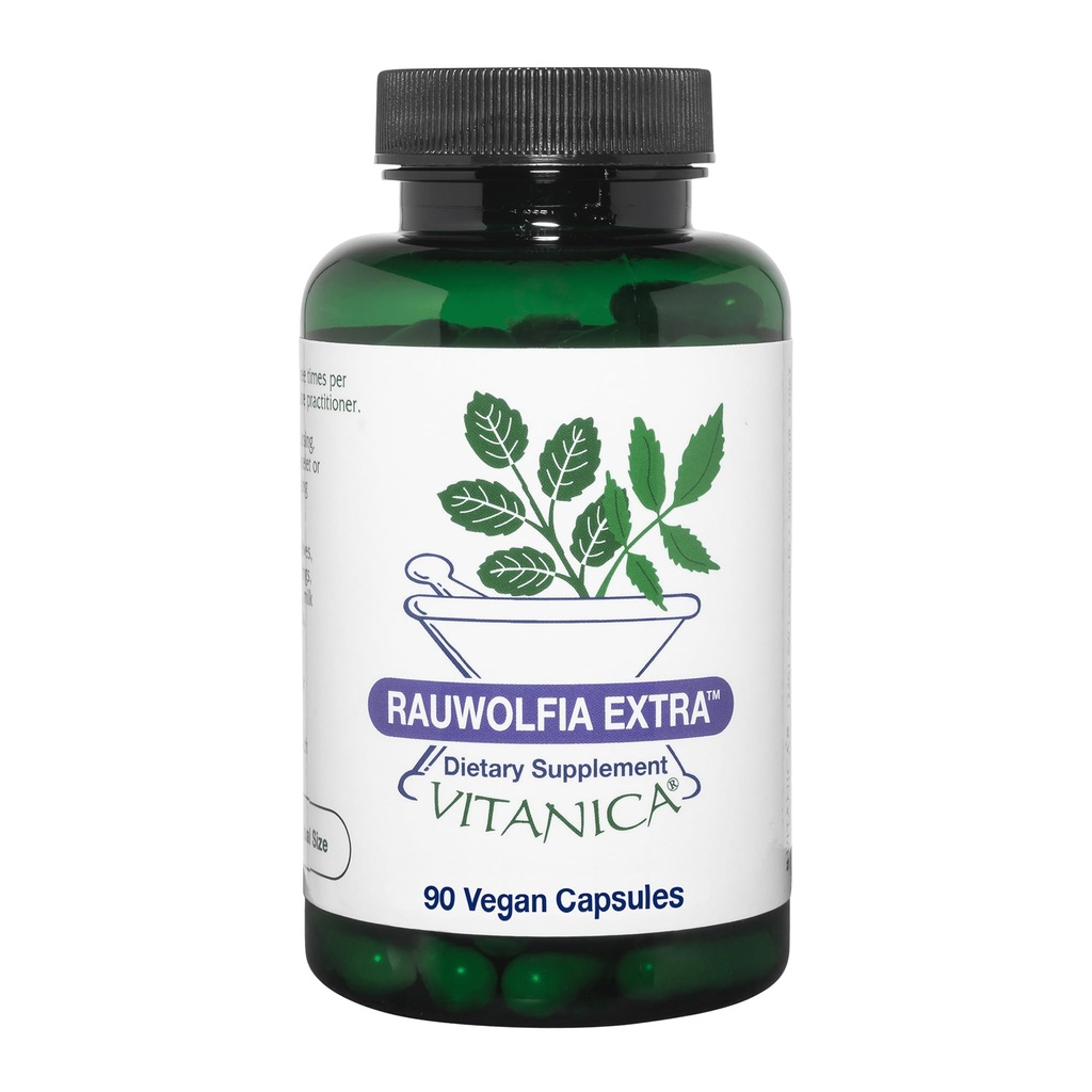 Vitanica Rauwolfia Extra, Supplément de soutien cardiovasculaire, Vegan, 90 Capsules