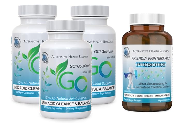 GC® GoutCare and Friendly Fighters® Probiotic: Paquet de nettoyage des acides uriques