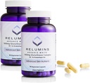 Relumins L-Glutathione Complex 1650mg - Antioxidant Support with Alpha Lipoic Acid, NAC, L-Methionine, Vitamin E, Skin Health Supplement, Made in USA - 90 Vegetarian Capsules x 2 Bottles