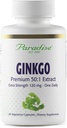 Extrait de Ginkgo Biloba, Super Potent, Ultra Pure, Vegan, Non OGM, Sans gluten, 120 Capsules végétariennes