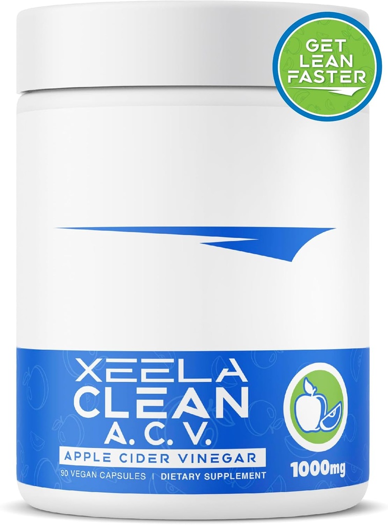 XEELA Apple Cider Vinegar Capsules with The Mother for Men & Women - Appetite & Craving + Weight Management to Get Lean
