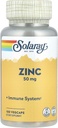 Chélate d'acide amino-zinc Solaray 50 mg VCapsules, 100 Nombre