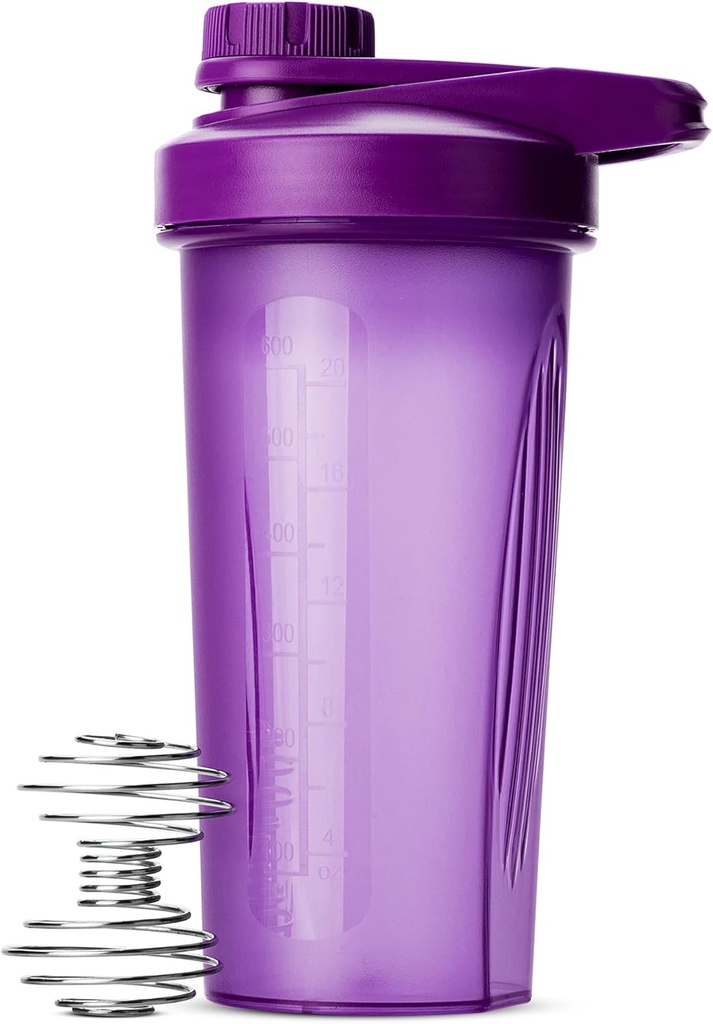 Bouteilles de stylo-shaker pour mélanges protéiques avec bouchon twist, 28 oz, bouteille de shaker pour protéines violettes avec boule de fouet, bouteille de mélange