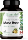 Emerald Labs Péruvian Maca Root - Complément de racine de la maca biologique - Soutient l'équilibre hormonal et l'énergie naturelle - Vegan & sans gluten - 60 capsules végétales (30 jours d'approvisionnement)