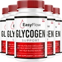 (5 Pack) Easy Flow Glycogen Support - EasyFlow Glycogen, Easy Flow, Easy Flow Glycogen Supplement, Glycogen Support Easy Flow, Easy Flow Glycogen, Glycogen Easy Flow, 150 Capsules For 5 Months