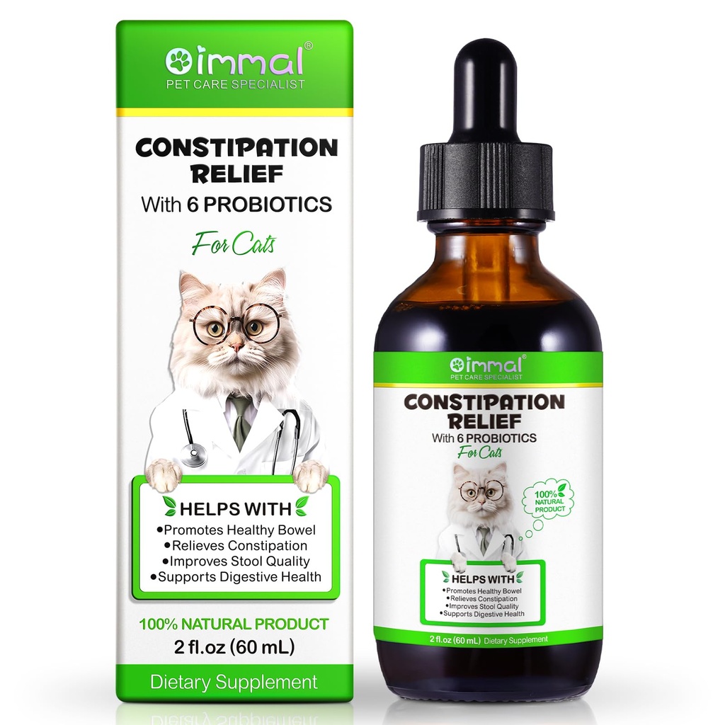 Cat Constipation Relief, Constipation Relief pour chats, Laxatifs naturels pour chats pour Constipation, Cat Stool Softener, 2 fl.oz