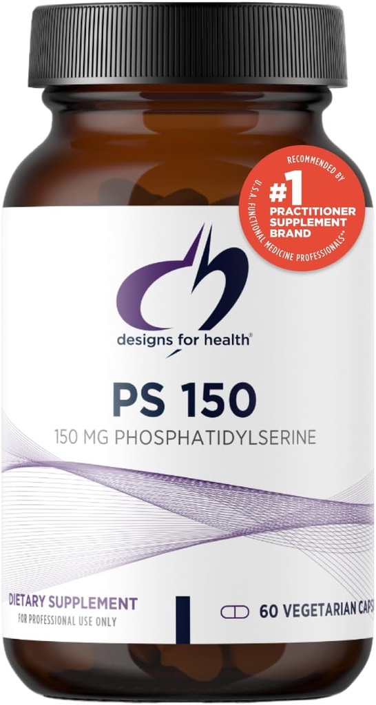 Conceptions pour la santé PS 150 Capsules de Phosphatidylsérine - 150mg Sans soja Lécithine-Source Phosphatidyl Supplément de sérum - Peut aider à soutenir la santé du cerveau (60 Capsules)