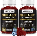 1000 MG Gummées Shilajit, Gummées Shilajit Organiques avec 85+ Traces Minéraux, Acides Fulvic, Shilajit pour hommes et femmes, Résin Shilajit, Shilajit Himalayan Organique pour l'énergie, Cerveau, Immunité, 120 Compte