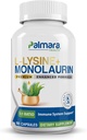 Palmara Health L-Lysine + Monolaurin 600mg 1:1 Rapport, 1 boîte, 100 capsules