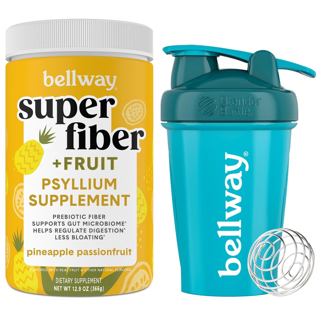 Poudre Super Fibre Bellway + Fruits, Ananas Passion Fruit Shaker Bouteille
