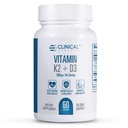 Effets cliniques Vitamine K2 + D3 - K2 + D3 Supplément de vitamine avec extrait de poivre noir biopérine et calcium pour la santé des os et du coeur - 60 Capsules - Max Absorption - Fabriqué aux États-Unis