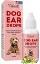 Nettoyeur d'oreille de chien – Toutes les gouttes d'oreille naturelles pour les chiens Infection d'oreille – élimine l'odeur de levure, la cire de Loosens, prévient les infections, soulage les démangeaisons – un soulagement sûr, doux et efficace de l'oreille démangeaison, fabriqué aux États-Unis