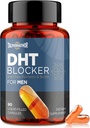DHT Blocker pour hommes avec Saw Palmetto & Biotin, Formule de croissance des cheveux dans les capsules à remplissage liquide, Suppléments de perte de cheveux, Vitamines de repousse des cheveux, Mélanges à base de plantes propriétaires - 90 capsules(1 bouteille)