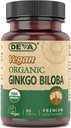 DEVA Vegan Ginkgo Biloba Dietary Supplement, USDA Organic, Vegan Society Certified, Easy-to-Swallow Tiny Tablets, 300 mg., 90-Count Bottle