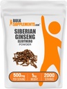 BulkSupplements.com Poudre d'Eleuthero - Poudre de ginseng sibérienne, Eleutherococcus senticosus, Supplément à base de plantes de Ginseng - Sans gluten, 500mg par portion, 1kg (2,2 lb) (paquet de 1)