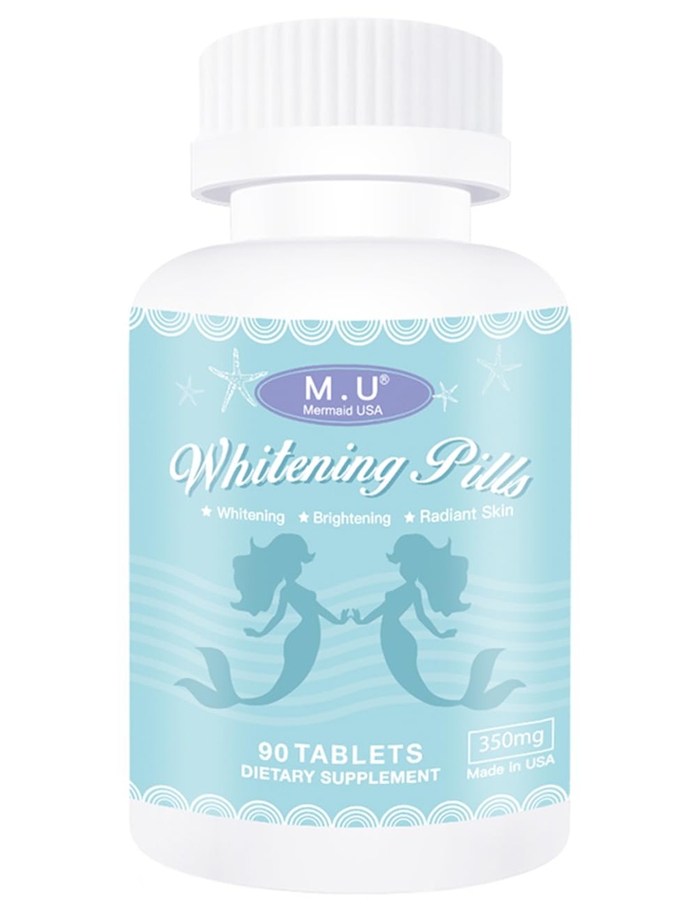 M.U pilules de blanchiment magique pour la peau - Supplément -3 fois mieux Que le glutathion - Focus sur le brillant clair et le soutien lisse de la peau - Dark Spot Deleter Acne & Acne Scar Deleter - Non OGM