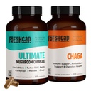 Mélange antioxydant de champignons frais (Gélules de Chaga et capsules complexes de champignons ultimes)