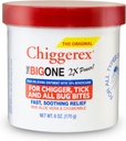 Chiggerex 2X Premiers soins d'alimentation Oint dédié pour les chiggers, les tourterelles de Mosquito, les tics et les bugs avec Aloe Vera & Camomile, 6 oz