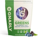 Gnarly Nutrition Greens Superfood Powder – Blueberry Acai Performance Super Greens Powder – NSF Sport certifié – bio, probiotiques et micronutriments essentiels - Blueberry Acai, 11.64 oz