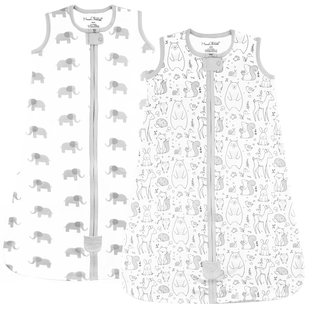 Mama Cheetah Baby Sleep Sack 0.5 TOG, Cotton biologique Baby Wearable Blanket avec Zipper à deux voies, Swaddle Transition Baby Sleeping Bag pour nouveau-né bébé garçon fille, 6-12 mois