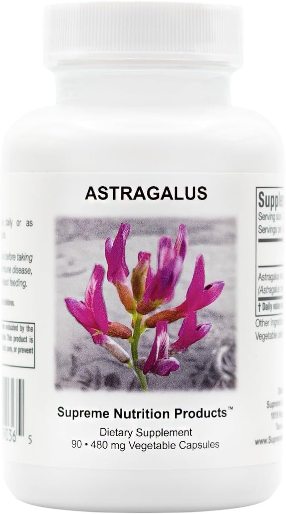 Supreme Nutrition Astragalus Supreme, 90 Pure Huang Qi Capsules végétariennes