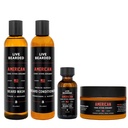 Kit de peignage complet de barbe à barbe - Laver, conditionner, beurre et huile - Fabriqué aux États-Unis avec des ingrédients tout-naturels - Ensemble de peigne pour homme - Cedar, Vétiver, Bergamote