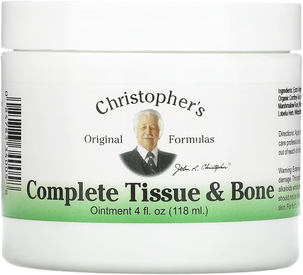 Formules originales de Christopher Tissu complet et onguent os, sujet à base de plantes pour le soutien musculaire et mixte, 4 fl oz