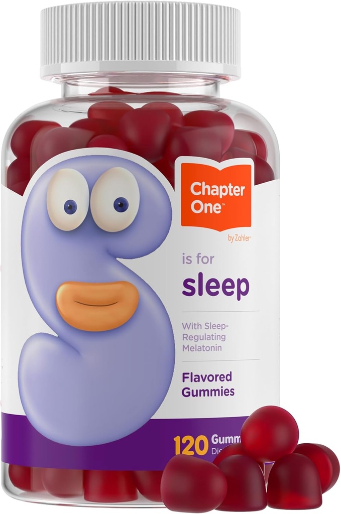 Zahler - Chapter One Sleep Melatonin Gummies pour les enfants et les adultes (120 Gummies aromatisées) - 2,5 mg Melatonin Gummy - Enfants Melatonin Kosher Sleep Gummies - Enfants naturels Melatonin Gummy pour dormir