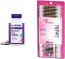 Natrol Melatonin 5mg Dissoudre rapidement 200 comprimés et swaps de coton