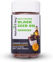 Huile de graines noires clé de la nature Gummies, protection immunitaire, articulations, digestion, cheveux et peau, pression froide, avec 200mg Nigella Huile de graines de sativa, vitamine C, gingembre, grenade (Blueberry Flavor 120 Comun)