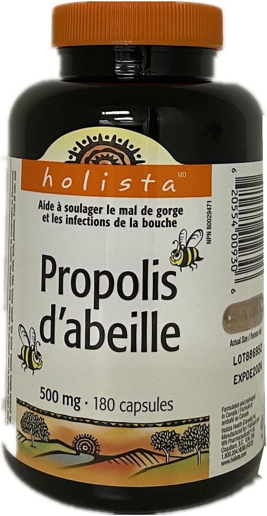 Holista Bee Propolis 500 mg 180 gélules (emballage de 1)