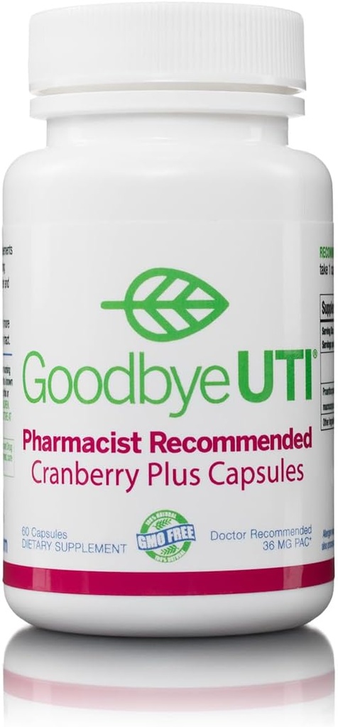 Cranberry Plus - Le PAC original de 36mg livré en capsules chaque jour pour le plus haut niveau de protection du trac urinaire, sans additifs, 30 jours d'approvisionnement, Pharmacien recommandé