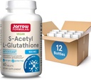 Formules de Jarrow S-acétyl L-Glutathion Comprimés - 100 mg - 60 Compte - Supplément alimentaire - Forme stable de L-Glutathion - pour le soutien antioxydant et la désintoxication - Non-OGM - Sans gluten, boîte de 12