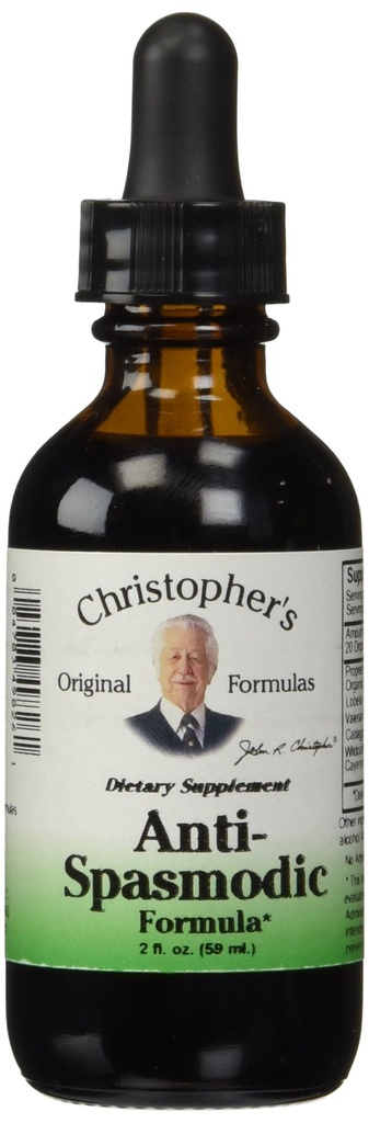 Formules originales de Christophers Formule anti-spasmodique de 2 oz Complément à base de plantes liquides de 2 oz Mélange synergique pour le support du système nerveux