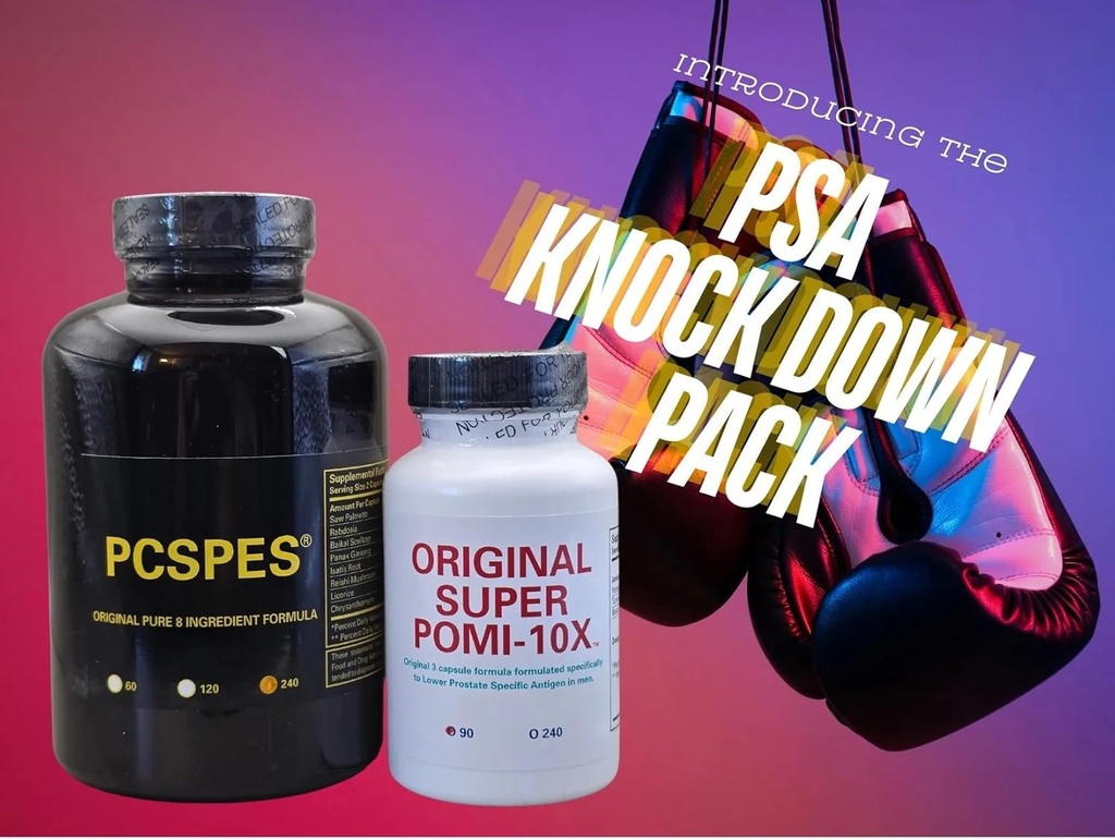 Super POMI 10X Prostate Health Supplements for Men - Soutient des niveaux de PSA sains, un meilleur contrôle de la vésicule et une miction nocturne - Non-OGM, sans soja 330 Comte