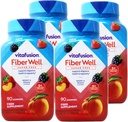 VitaFusion, Gommies en fibre, Supplément en fibre, Arômes assortis - 90 gommes, Paquet de 4
