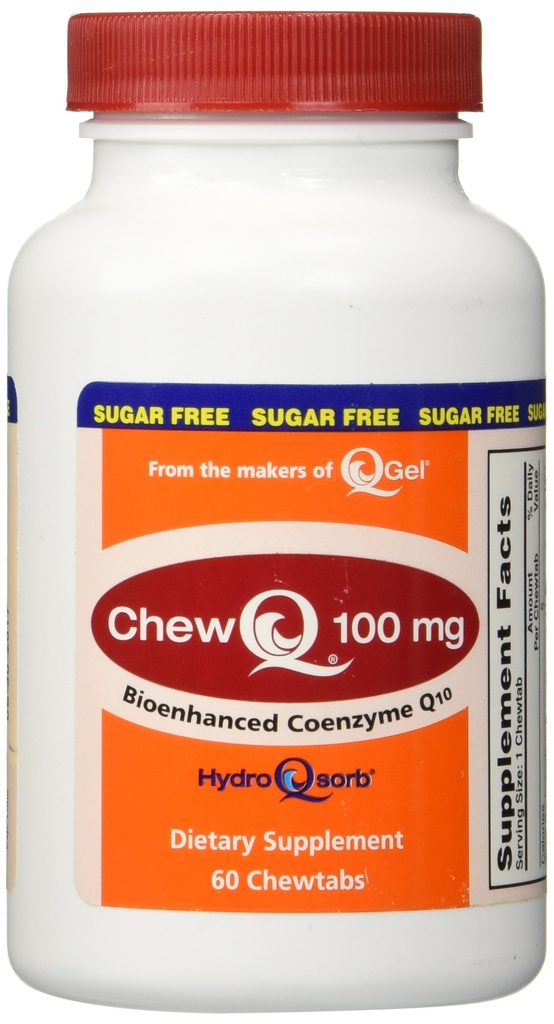 100mg ChewQ Chewable CoQ10 (60 Nombre) * Utilise la technologie avancée pour livrer 800% plus d'absorption que la norme CoQ10 * Supplément CoQ10 pur sur le marché * Végétarien amical * Sans gluten