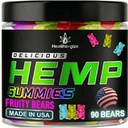 Gummies de chanvre huile de chanvre premium Gummy Bears Edibles-Natural Calm, Peace and Relaxation-Promote Sommeil, Omega naturel arrière 3 6 9-High Potency Hemp-Fabriqué aux États-Unis