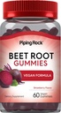 Gummies de racines de betteraves rupestres piquantes : 60 comtes pour les hommes et les femmes : Supplément à l'oxyde nitrique : vitamine C et poivre noir.