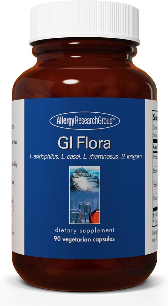 Groupe de recherche sur l'allergie Supplément de l'IG Flora - Probiotique pour la santé digestive, la santé gut pour les hommes et les femmes, Lactobacillus et Bifidobacterium - 90 Comte