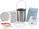PureLife Coffee Laema Kit- Fabriqué aux États-Unis - Kit Tout ce dont vous avez besoin - 2 Qt USA Lavement en acier inoxydable Lavement Bucket - Lab Testé Bio Lavement Café - Moule, Fongus, Mycotoxine Gratuit - 1 livre - Café Strainer
