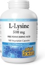 Facteurs naturels, L-Lysine 500 mg, 180 Capsules végétariennes