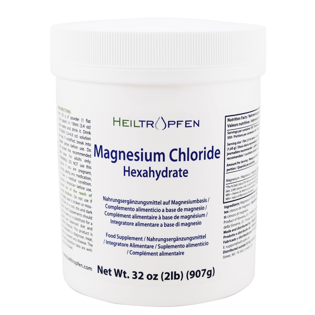 2 Pounds Chlorure de magnésium Hexahydrate de sodium Ingrédients de qualité pharmaceutique en poudre de cristal Ph.