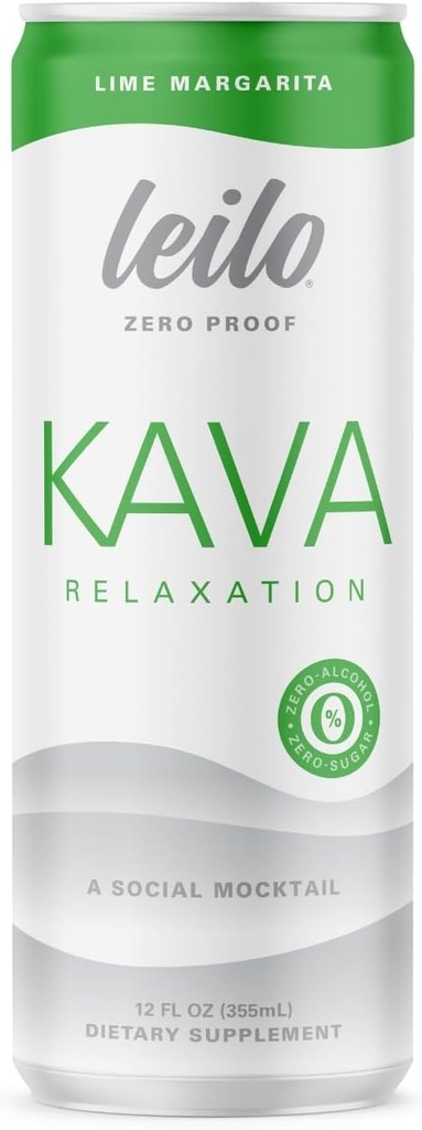 Kava Lime Powered Margarita Mocktail Drink - 12-Pack - sans sucre et non-ALC support de relaxation fonctionnelle