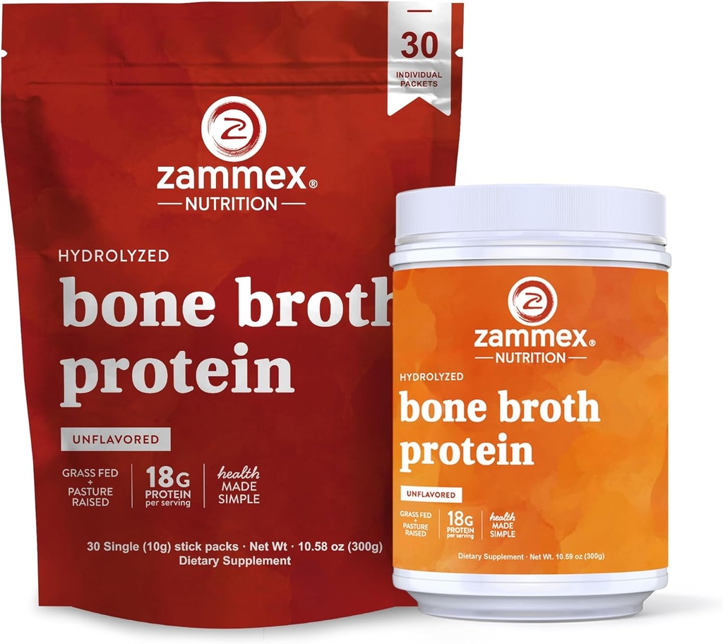 Zammex Boîtes-brosses à os + poudre de protéines à os 300g